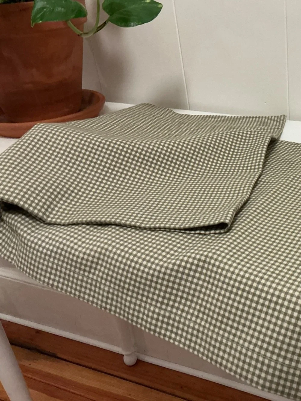 Vintage 100% Cotton Gingham Valance